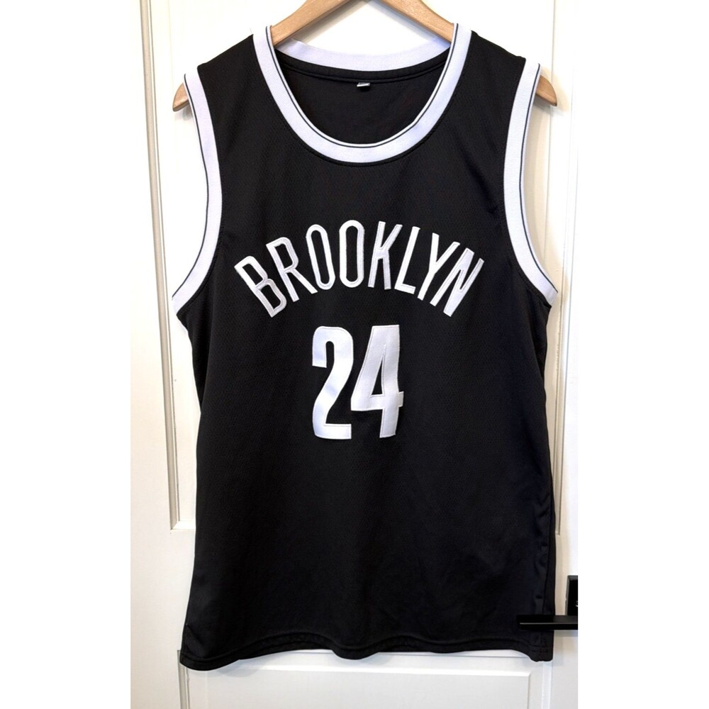 Brooklyn Nets Cam Thomas 24 Basketball Jersey Black White M Letters Stitched